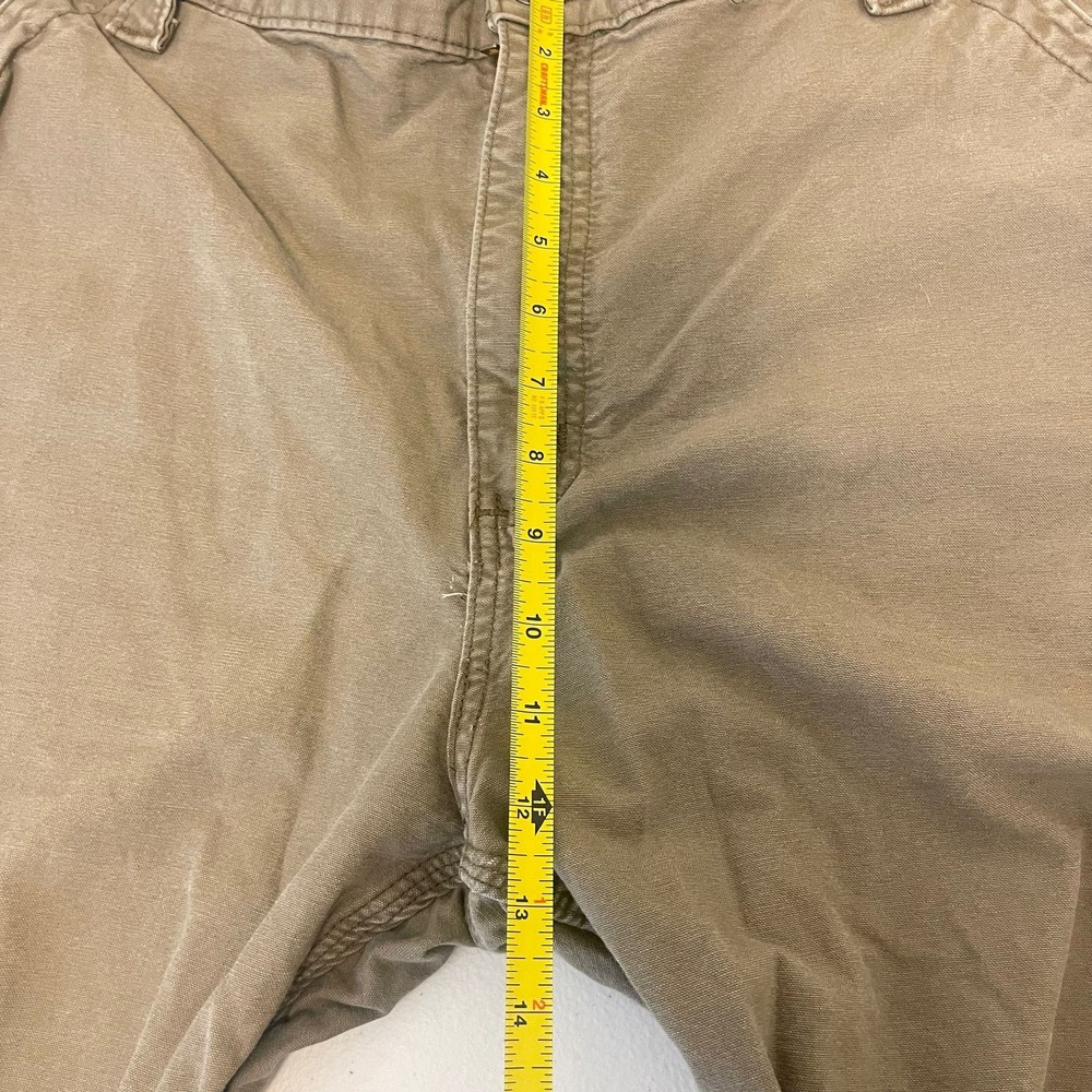 Carhartt Mens Work Pants Khaki Relaxed Fit Dungaree Utility Carpenter 40x28 - Picture 4 of 9